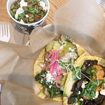 Chaia - Green rice, creamy kale and potato taco, braised mushroom taco - Tacos Near Me - Washington, DC, District of Columbia
