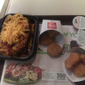 Wendy's - Mmm chili cheese potato and 10 piece chicken nuggets - Burgers Near Me - Monrovia, California Wendy's - Mmm chili cheese potato and 10 piece chicken nuggets - Burgers Near Me - Monrovia, California