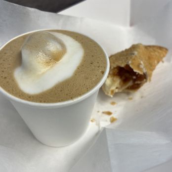 Las Olas Cafe - 4 oz. Cortadito with the Guava & Cheese Empanada - Cuban Near Me - Miami Beach, Florida