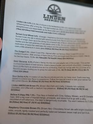 Menu photo 2 Linden Brewing Company Linden, MI