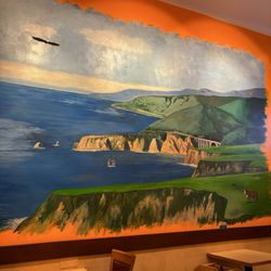 Petra Cafe - Interior painted walls