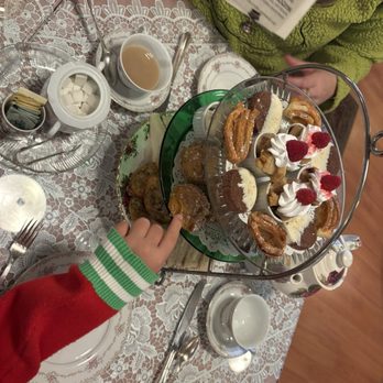 Aubrey Rose Tea Room - Tea tower and tiny hands that couldn't wait - Tea Rooms Near Me - La Mesa, California Aubrey Rose Tea Room - Tea tower and tiny hands that couldn't wait - Tea Rooms Near Me - La Mesa, California