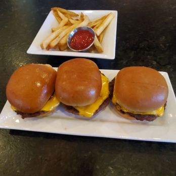 Burg and Barrel - NEW 3 beef sliders sauted onions and house sauce. You need to order fries separately. - Burgers Near Me - Overland Park, Kansas Burg and Barrel - NEW 3 beef sliders sauted onions and house sauce. You need to order fries separately. - Burgers Near Me - Overland Park, Kansas