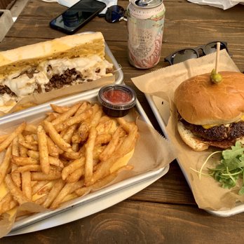 Krasa - Simply Hamburger Beef Cheesesteak Cheese Fries (w/ house-made cheese sauce) - Burgers Near Me - Chicago, Illinois Krasa - Simply Hamburger Beef Cheesesteak Cheese Fries (w/ house-made cheese sauce) - Burgers Near Me - Chicago, Illinois