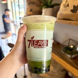Green Thai Tea Iced with boba