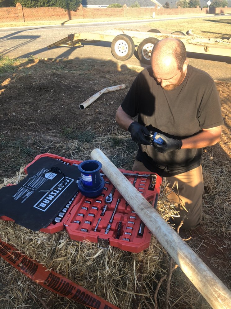 Slide of Plumbing Connection