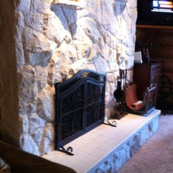 Powder Creek Ranch Bed and Breakfast - Large fireplace in our room