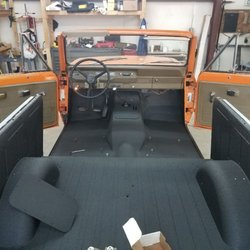 Premier Window Tinting and Audio - Tub of a International Scout Spray with Bedliner.