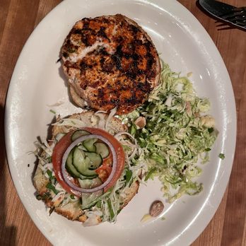 The White Chocolate Grill - Salmon sandwich with Brussels sprout slaw - American Near Me - Phoenix, Arizona The White Chocolate Grill - Salmon sandwich with Brussels sprout slaw - American Near Me - Phoenix, Arizona