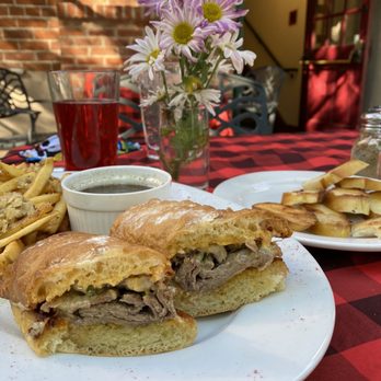 Leku Ona - Lamb Dip with Manchego cheese and au jus. - Basque Near Me - Boise, Idaho Leku Ona - Lamb Dip with Manchego cheese and au jus. - Basque Near Me - Boise, Idaho