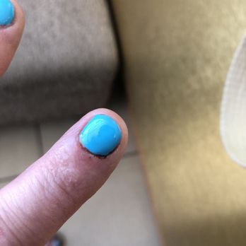 Rose Nail & Spa - Outside edge with dried blood from the cuticle being cut. - Nail Salons Near Me - Las Vegas, Nevada