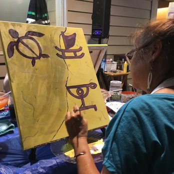 Paint Paina - Add the petroglyphs and water. - Paint & Sip Near Me