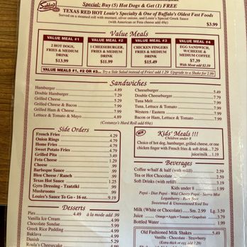 Louie's Texas Red Hots - Special s menu - American Near Me - Buffalo, New York Louie's Texas Red Hots - Special s menu - American Near Me - Buffalo, New York