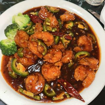 Hong Kong Chinese Restaurant - General Tso Shrimp - with extra sauce - Chinese Near Me - Spring, Texas