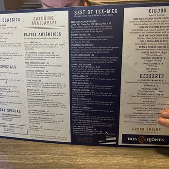 Dos Leónes - Menu - Mexican Near Me - Graham, Texas