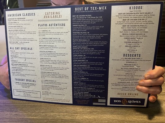 Menu photo 2 Dos Leónes Graham, TX
