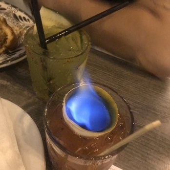 Barrio - Forgot what they're called. Two thumbs up for green spicy drink. Thumbs down for the fire, chipotle tasting drink. :-) - Mexican Near Me - Chicago, Illinois