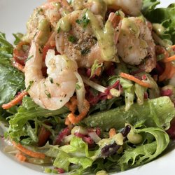 The Hub Pub and Eatery - Hub Salad with Shrimp Skewer