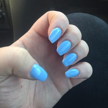 Amy's Nail Spa - Nails by Amy , coffin shape baby blue gel polish - Hair Salons Near Me - San Jose, California Amy's Nail Spa - Nails by Amy , coffin shape baby blue gel polish - Hair Salons Near Me - San Jose, California
