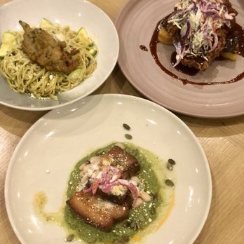 El Barrio Cantina - Crispy Pork Belly FTW, Mexican Hot Fried Chicken and Squash Fideo were delicious too! - Mexican Near Me - Long Beach, California