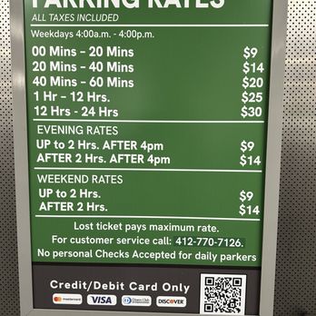 Forbes iParkit Garage - Published rates that they did not honor - Parking Near Me - Pittsburgh, Pennsylvania