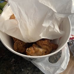 KFC - Repacked food. Old and smashed together.