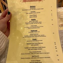 Cheri Ann's Trattoria - Menu