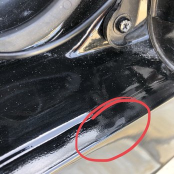 Global Collision Center - This is inside my gas door and you can see the clear coat peeling, this will eventually run down the side which is my rear quarter panel. - Body Shops Near Me - Garden Grove, California Global Collision Center - This is inside my gas door and you can see the clear coat peeling, this will eventually run down the side which is my rear quarter panel. - Body Shops Near Me - Garden Grove, California