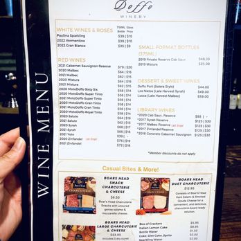 Doffo Wines - Menu 6/24 - Wineries Near Me - Temecula, California Doffo Wines - Menu 6/24 - Wineries Near Me - Temecula, California