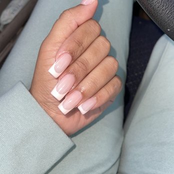 Lux Nails Design And Spa - French Tip Acrylic Nails - Nail Salons Near Me - Fairfield, California