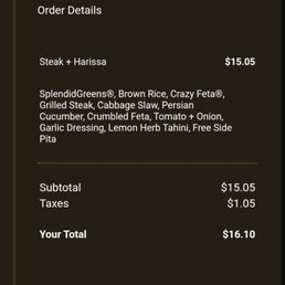 My receipt