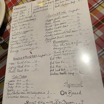 Old Weang Ping Village - Menu from Sept 2023 - Thai Near Me - Oakland, California
