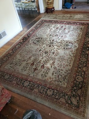Area cleaning - Heavily soiled area rugs getting a Hutchpro Thorough Cleaning