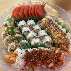 Sushi Mago - Roll A Combo ($29) plus Salmon Sashimi ($19.50) - yum!