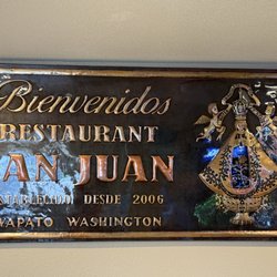 Restaurante San Juan - Beautiful signage inside the restaurant.