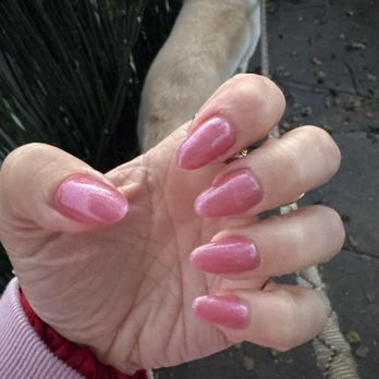 Merry Nails - Glitter pink - Nail Salons Near Me - Sherman Oaks, California