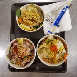 Poke Time - 1 R, 2 L. Customized our own bowls!