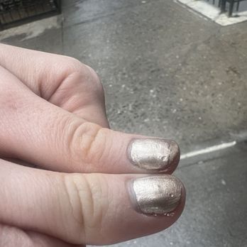 REE Nail & Spa - She said my nails just were like that. She didn't offer to buff it to smooth it out. - Nail Salons Near Me - New York, New York