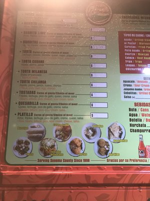 Menu photo 5 La Bamba Taco Truck Sonoma, CA