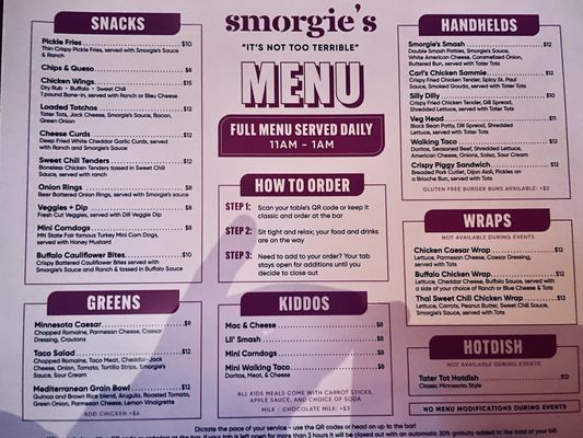 Menu photo 1 Smorgie's Minneapolis, MN