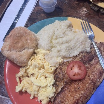 The Breakfast Klub - I didn't know there was an option for grilled fish. I'm limiting the amount of fried food I eat and they accommodated me well! - Breakfast & Brunch Near Me - Houston, Texas