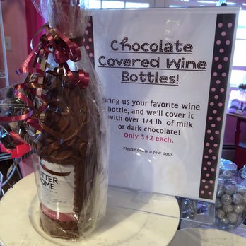 Pink House Chocolates - Chocolate covered wine bottles - Candy Stores Near Me - Finleyville, Pennsylvania