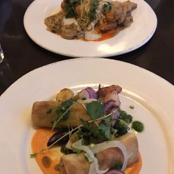 Grove - Bottom: Lamb cannelloni, Top: Fried Quail - New American Near Me - Grand Rapids, Michigan Grove - Bottom: Lamb cannelloni, Top: Fried Quail - New American Near Me - Grand Rapids, Michigan
