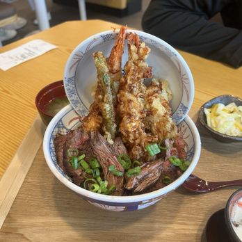 Tendon Kohaku - Beef Steak Aimori Tendon Set - Japanese Near Me - Bellevue, Washington Tendon Kohaku - Beef Steak Aimori Tendon Set - Japanese Near Me - Bellevue, Washington