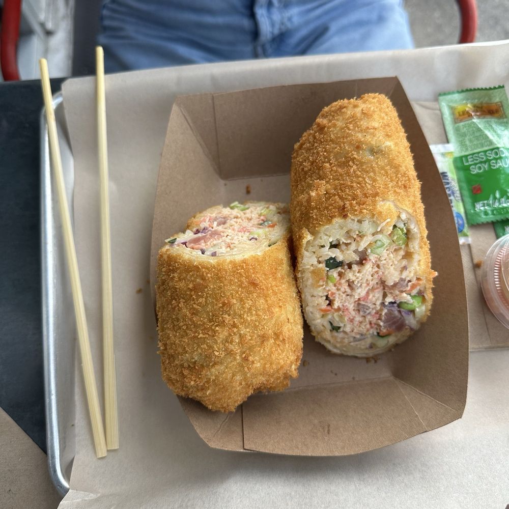 Sus Hi Eatstation - Fry Me a River Burrito with Spicy Krab added - Japanese Near Me - Orlando, Florida Sus Hi Eatstation - Fry Me a River Burrito with Spicy Krab added - Japanese Near Me - Orlando, Florida