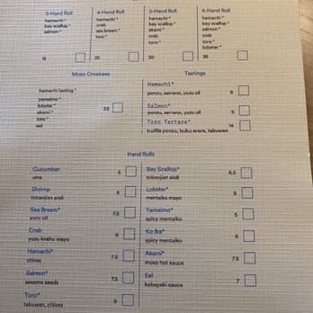 Mosonori - Menu - Sushi Bars Near Me - Winter Park, Florida