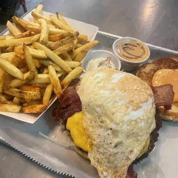 Wicked Fresh Craft Burgers - Mountain Man and large fries - Burgers Near Me - Conway, New Hampshire