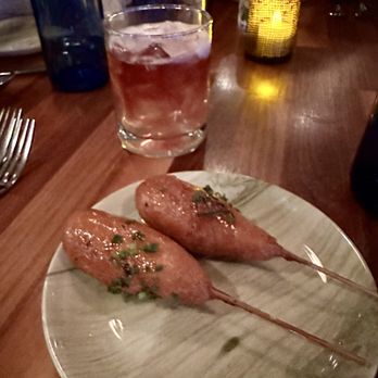 Oakleys Bistro - Shrimp corn dogs - New American Near Me - Indianapolis, Indiana Oakleys Bistro - Shrimp corn dogs - New American Near Me - Indianapolis, Indiana