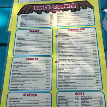 The Sandbar Grill - Menu - New American Near Me - Cedar Lake, Indiana The Sandbar Grill - Menu - New American Near Me - Cedar Lake, Indiana