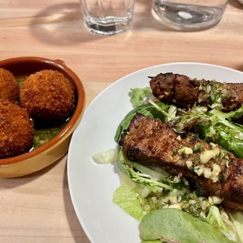 Bainbridge Tapas - Croquetas de Bacalao and Pincho de Carne - Tapas/Small Plates Near Me - Bainbridge Island, Washington Bainbridge Tapas - Croquetas de Bacalao and Pincho de Carne - Tapas/Small Plates Near Me - Bainbridge Island, Washington